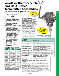 Thumbnail of document Data Sheet - UWTC UW Series Wireless Thermocouple/RTD Transmitter in NB9 Head